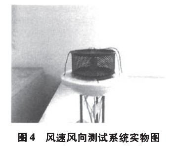 圖4 風速風向測試系統(tǒng)實物圖